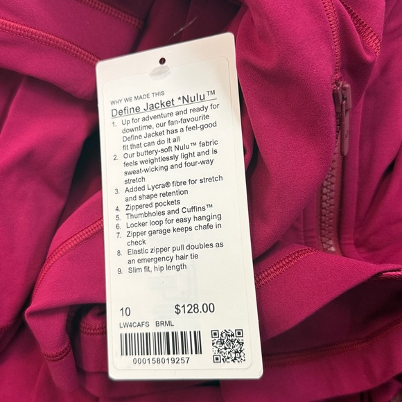 LuluLemon Define Jacket Nulu in Berry Rumble - Picture 7 of 7